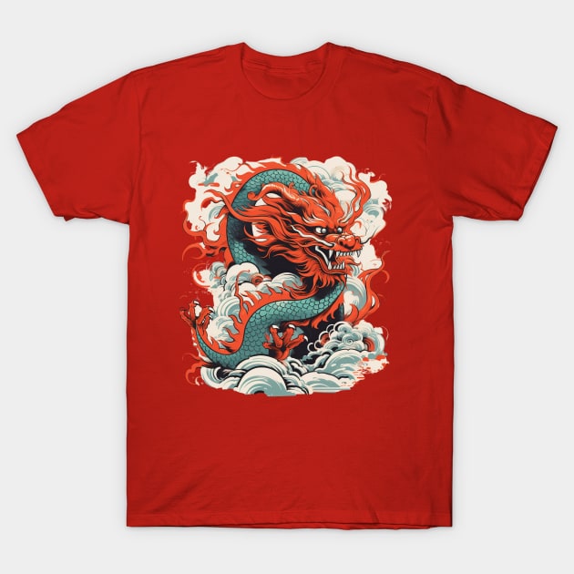 Year of the Dragon 2024 Zodiac Lunar T-Shirt by FrogandFog